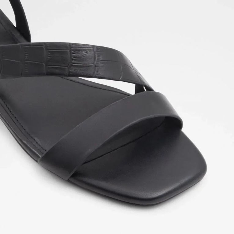 Sandalia De Tacón De Dos Piezas Para Mujer Edardoni Negro De Moda Aldo