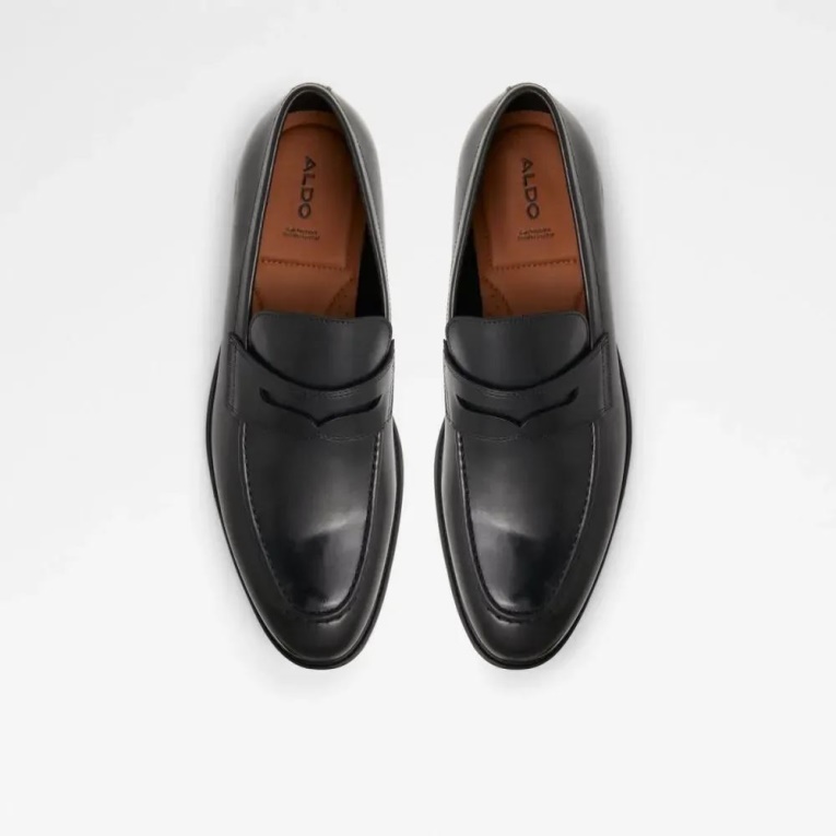 Mocasines Sin Cordones Emérito Negro Zapato De Vestir Moda Aldo