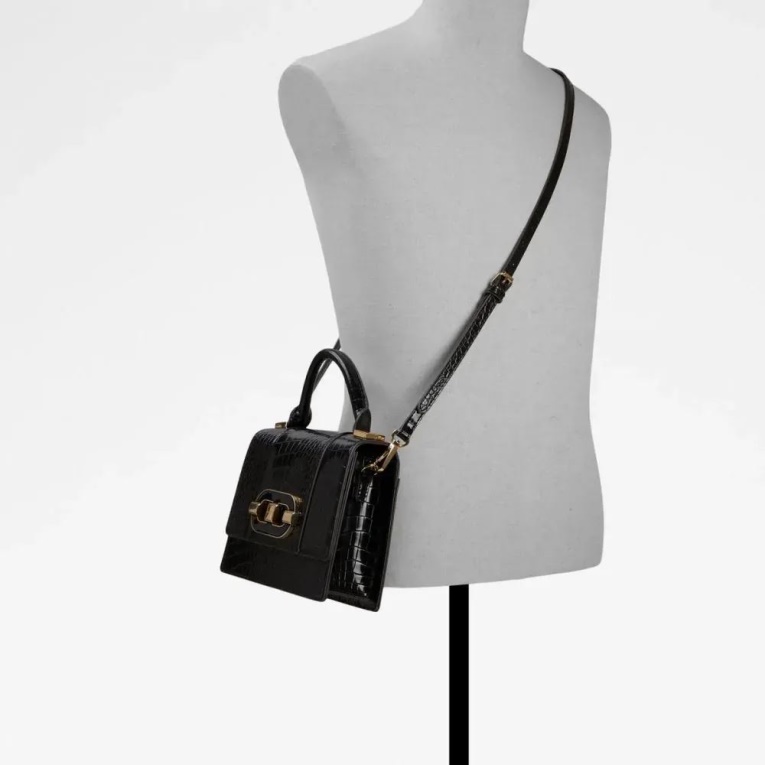 Bolso De Mano De Mujer Aldo Black Fashion Enondario Con Asa Superior