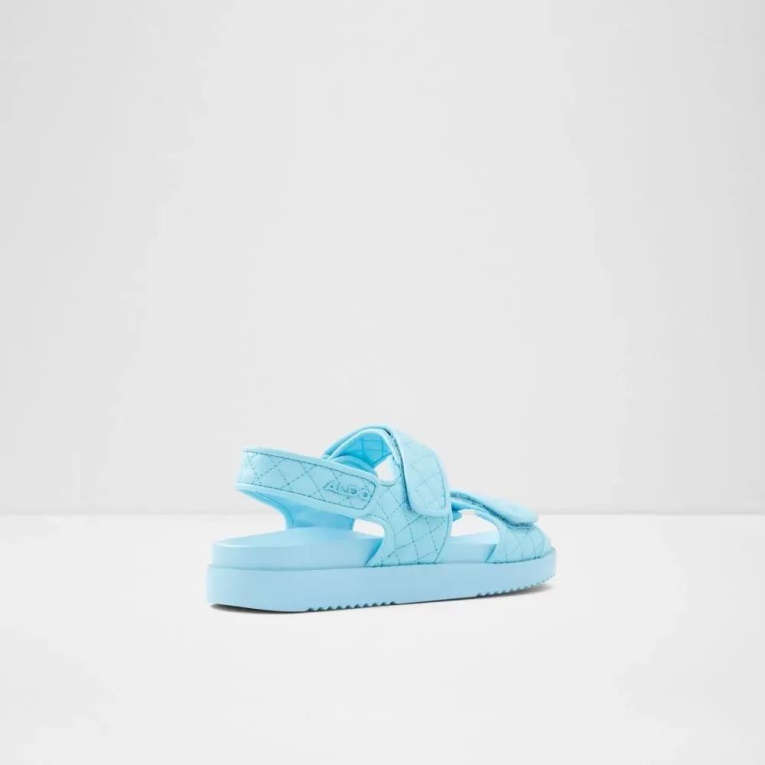 Sandalias Con Plataforma Plana De Mujer Eowiliwia Azul Brillante Moda Aldo