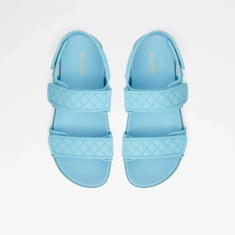 Sandalias Con Plataforma Plana De Mujer Eowiliwia Azul Brillante Moda Aldo