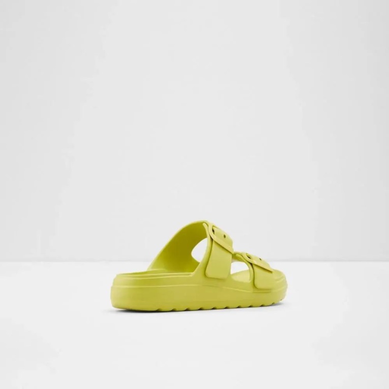 Eteiven Mujer Slip-on Sandalia Slide Moda Aldo Verde Brillante