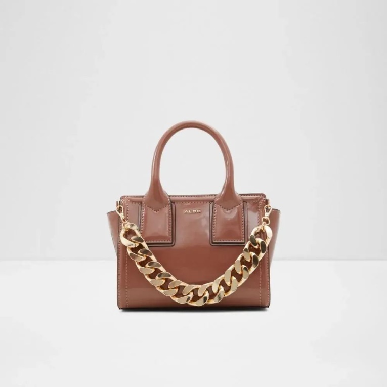 Faby Bolso De Mujer Bolso Satchel Moda Aldo Beige Oscuro