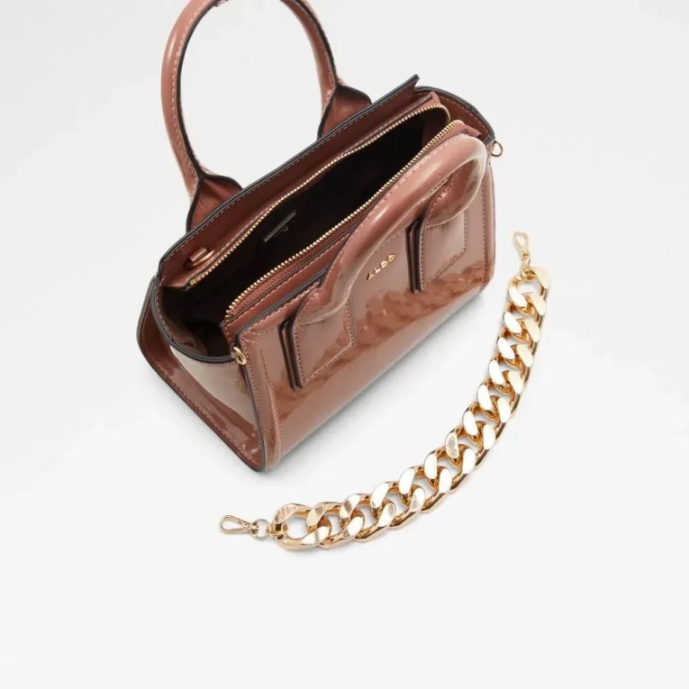 Faby Bolso De Mujer Bolso Satchel Moda Aldo Beige Oscuro