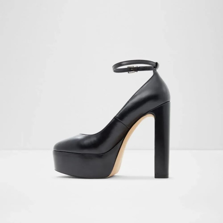 Zapatos De Tacón Con Plataforma De Mujer En Negro Fonda De Aldo Fashion