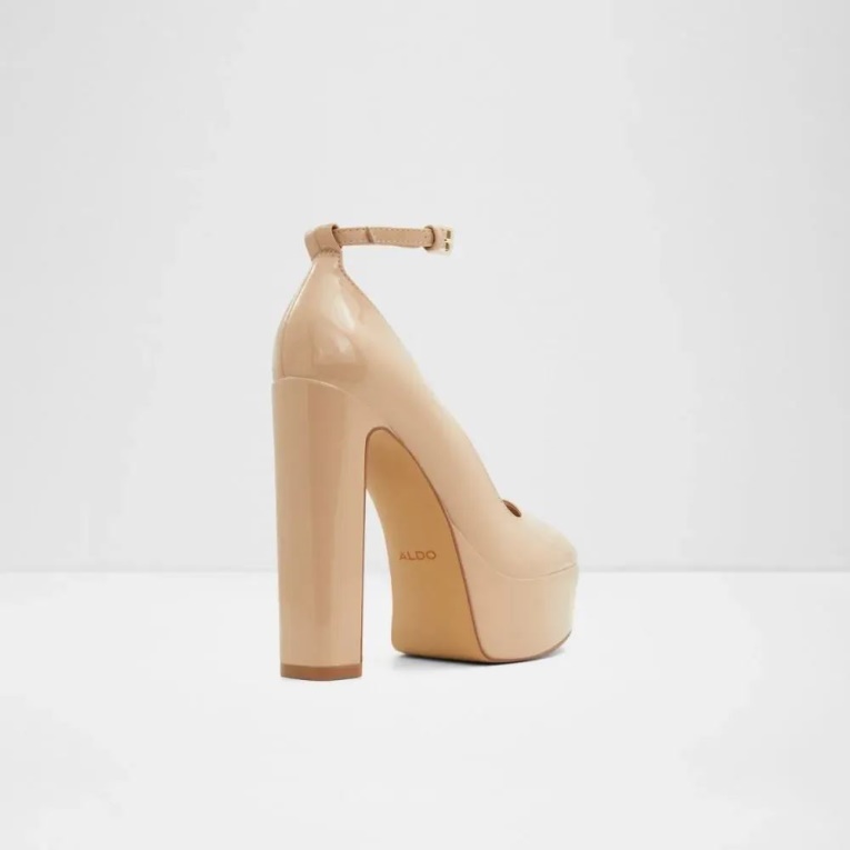 Fonda Zapato De Tacón De Mujer Con Correa En El Tobillo Moda Hueso Aldo