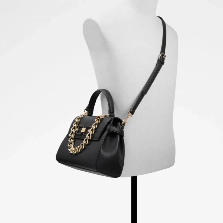 Moda Aldo Negro Fresca Bolso De Mano De Mujer Asa Superior