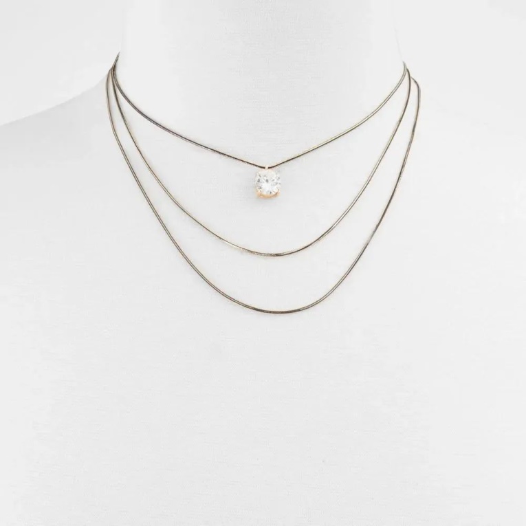 Moda Aldo Froimma Mujer Accesorios Collar Negro/oro Multi