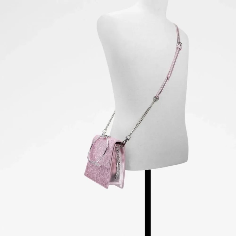 Bolso De Mujer Rosa Claro Moda Aldo Frerissi Asa Superior