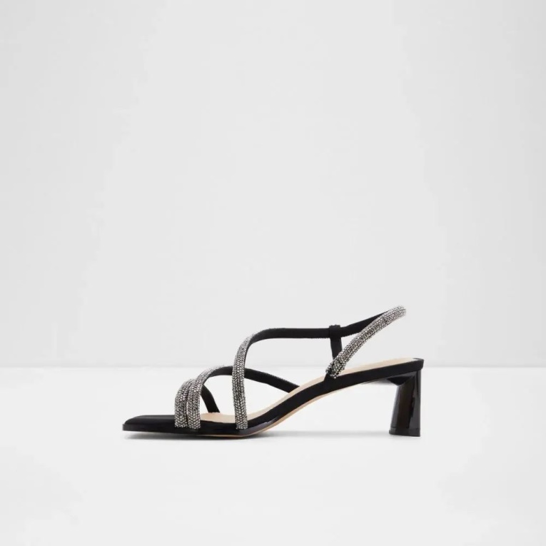 Sandalias De Tacón Con Tira Trasera De Mujer Gannateriel En Negro De Aldo Fashion