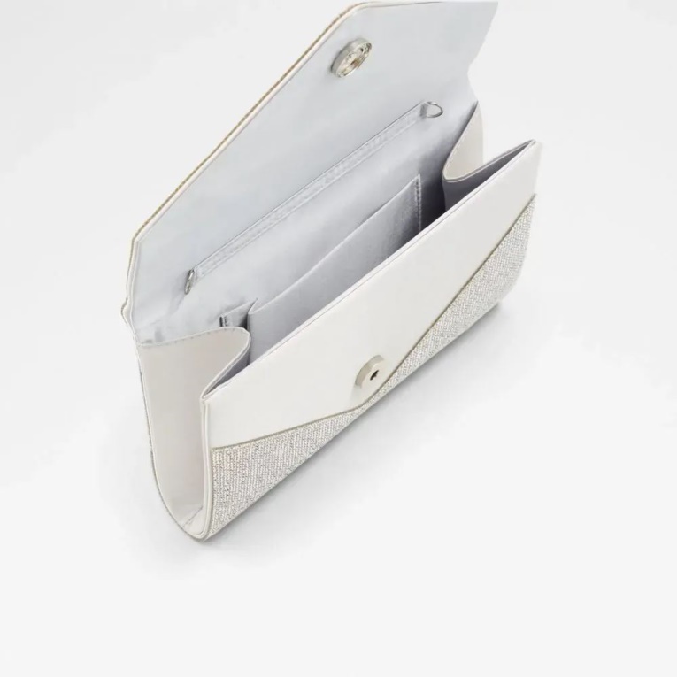 Bolso De Mano De Mujer Aldo Geaven Plateado De Moda