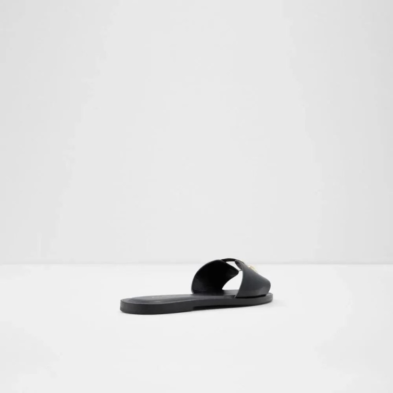 Sandalia Plana De Mujer Aldo Glaeswen De Moda Negra