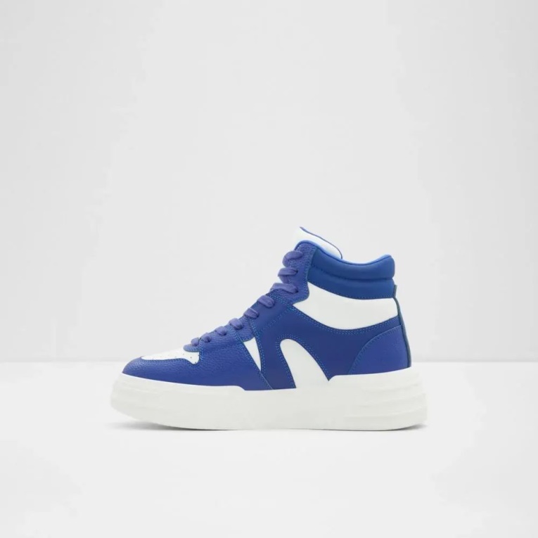 Zapatillas Altas De Hombre Goliath De Moda En Azul Medio De Aldo