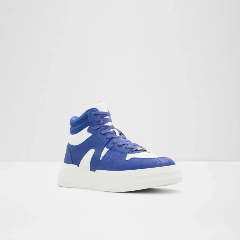 Zapatillas Altas De Hombre Goliath De Moda En Azul Medio De Aldo