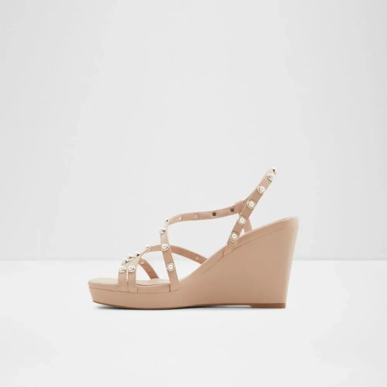 Aldo Fashion Bone Grandede Mujer Sling Back Cuña Sandalia Moda Aldo