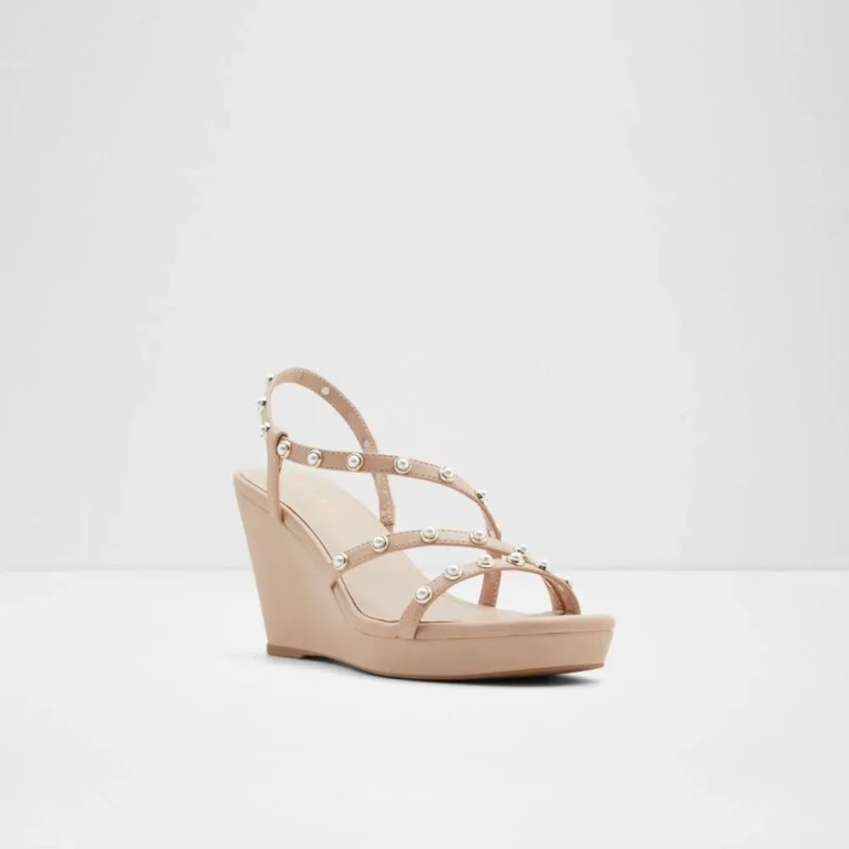 Aldo Fashion Bone Grandede Mujer Sling Back Cuña Sandalia Moda Aldo