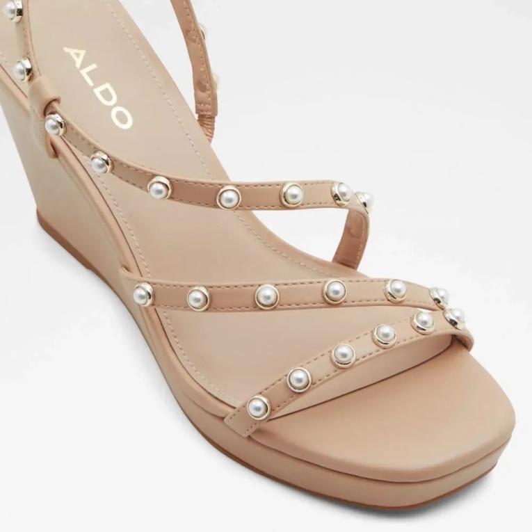 Aldo Fashion Bone Grandede Mujer Sling Back Cuña Sandalia Moda Aldo