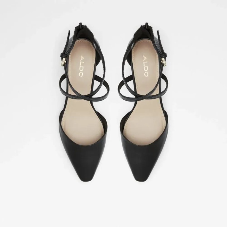 Zapato De Tacón De Mujer Con Correa En El Tobillo De Aldo Grarwen De Moda Negro