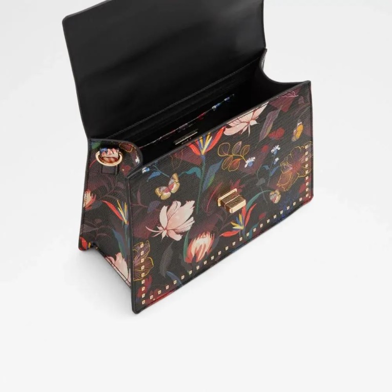 Bolso De Mano De Mujer Aldo Gworedan De Moda En Otro Negro Con Asa Superior