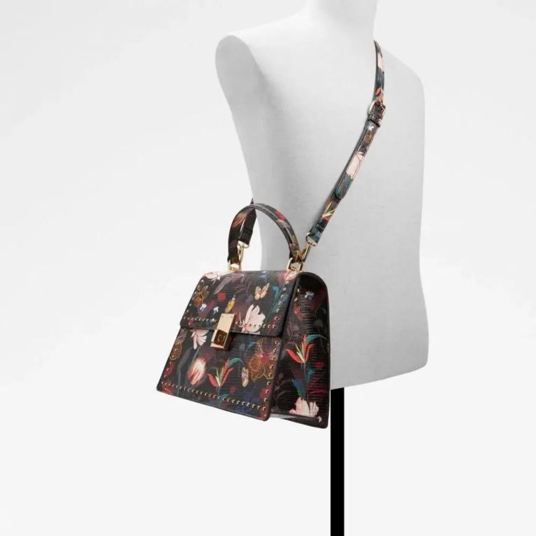 Bolso De Mano De Mujer Aldo Gworedan De Moda En Otro Negro Con Asa Superior