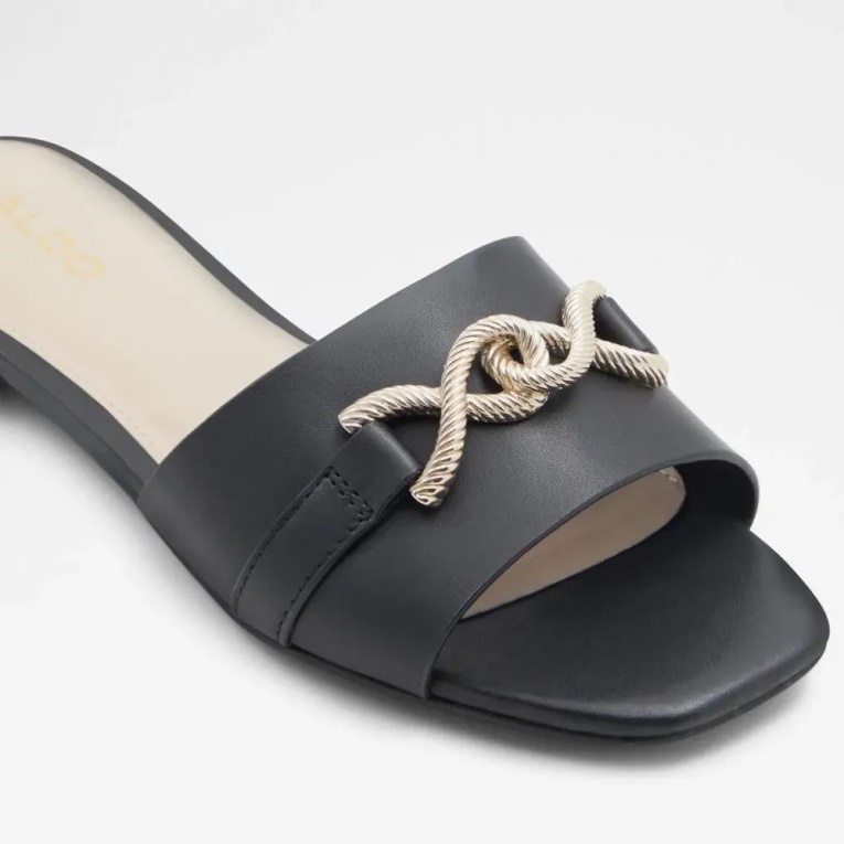 Sandalias Planas De Mujer Aldo Hayhar Negro Moda
