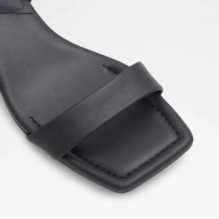 Negro Sandalias Planas Con Puntera Abierta De Mujer Halenia Moda Aldo