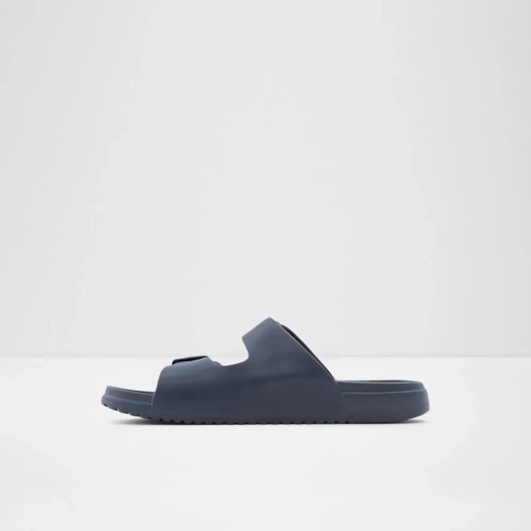 Sandalias Planas Casuales Para Hombre De Hideo Azul Marino De Moda Aldo