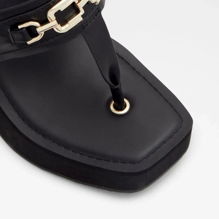 Sandalia De Playa Con Correa En T Para Mujer Ibaraki De Moda Negra De Aldo