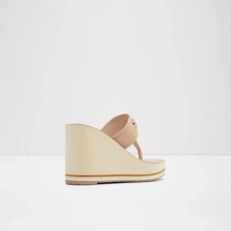 Sandalia Con Tira En T Y Cuña Para Mujer De Aldo Bone Ibaraki