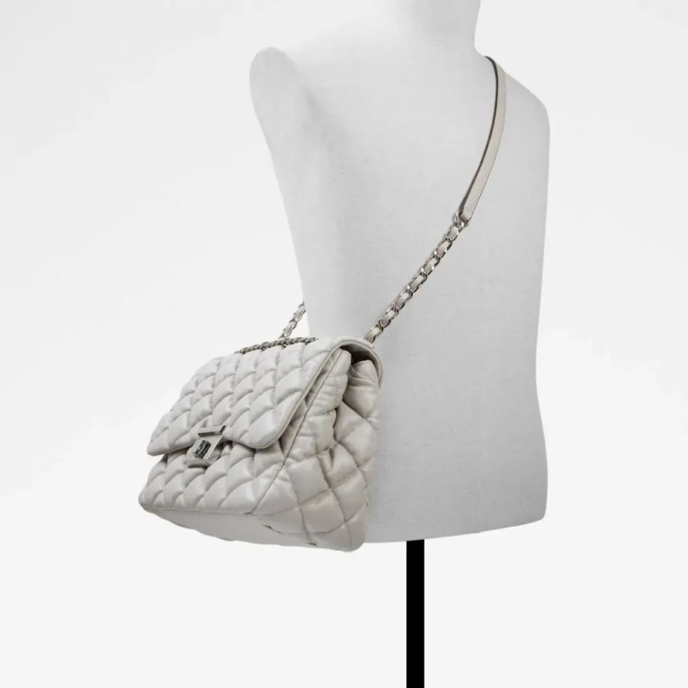 Bolso De Mano De Mujer Aldo Fashion Gris Claro Ilsa