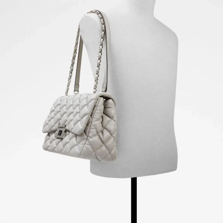 Bolso De Mano De Mujer Aldo Fashion Gris Claro Ilsa