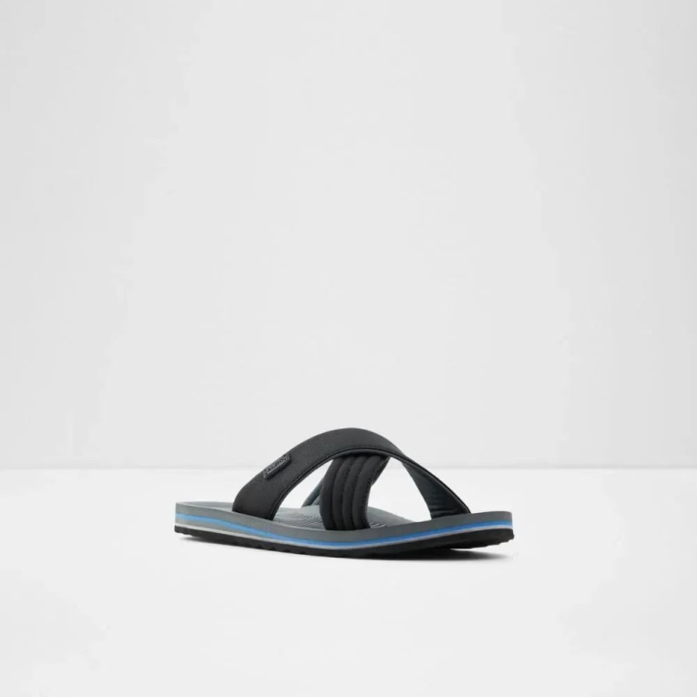 Sandalias Planas Para Hombre De Aldo Other-Black Fashion InderPaul