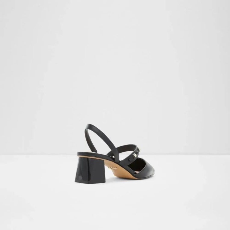 Moda Aldo Jennenaldar Mujer Sling Back Block Heel Negro