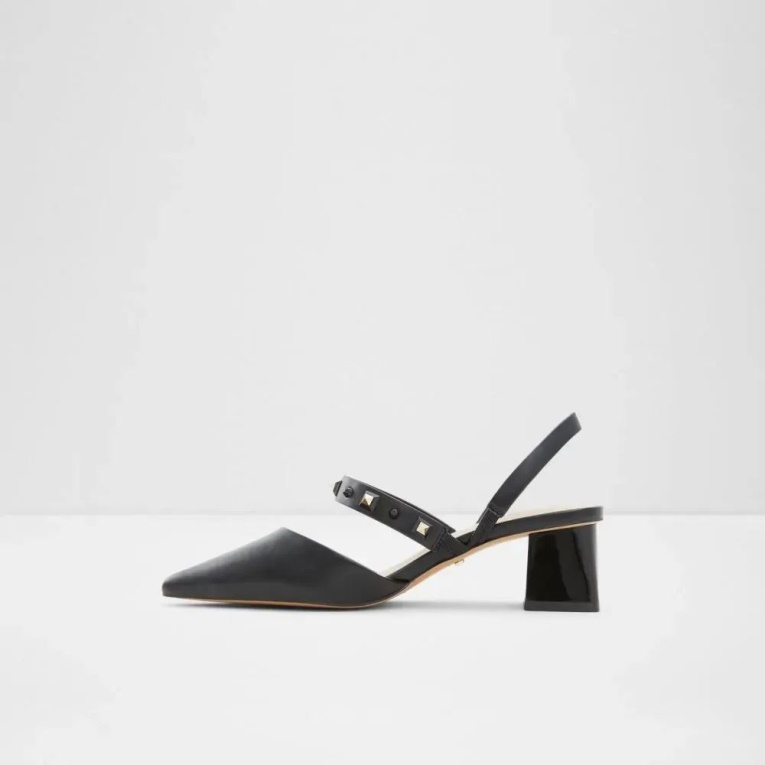 Moda Aldo Jennenaldar Mujer Sling Back Block Heel Negro