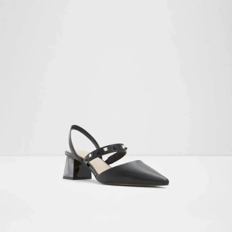 Moda Aldo Jennenaldar Mujer Sling Back Block Heel Negro