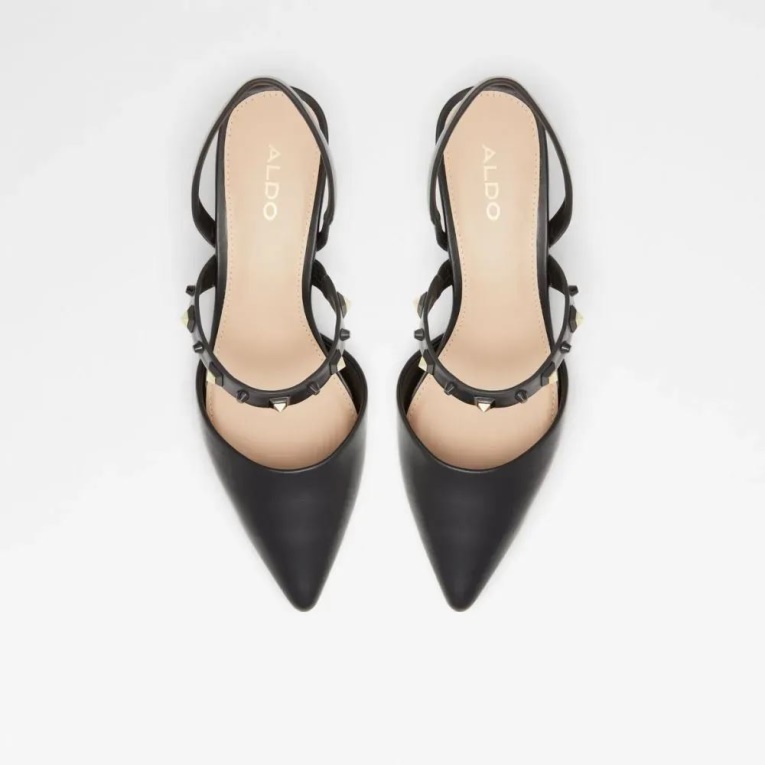 Moda Aldo Jennenaldar Mujer Sling Back Block Heel Negro
