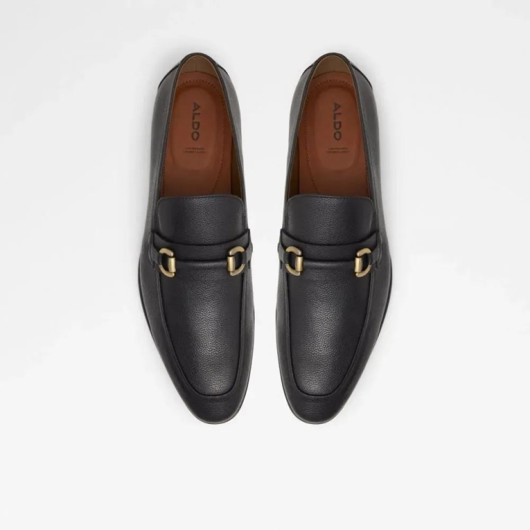 Negro Mocasines Sin Cordones Con Punta De Almendra Jijaws De Aldo Fashion Para Hombre