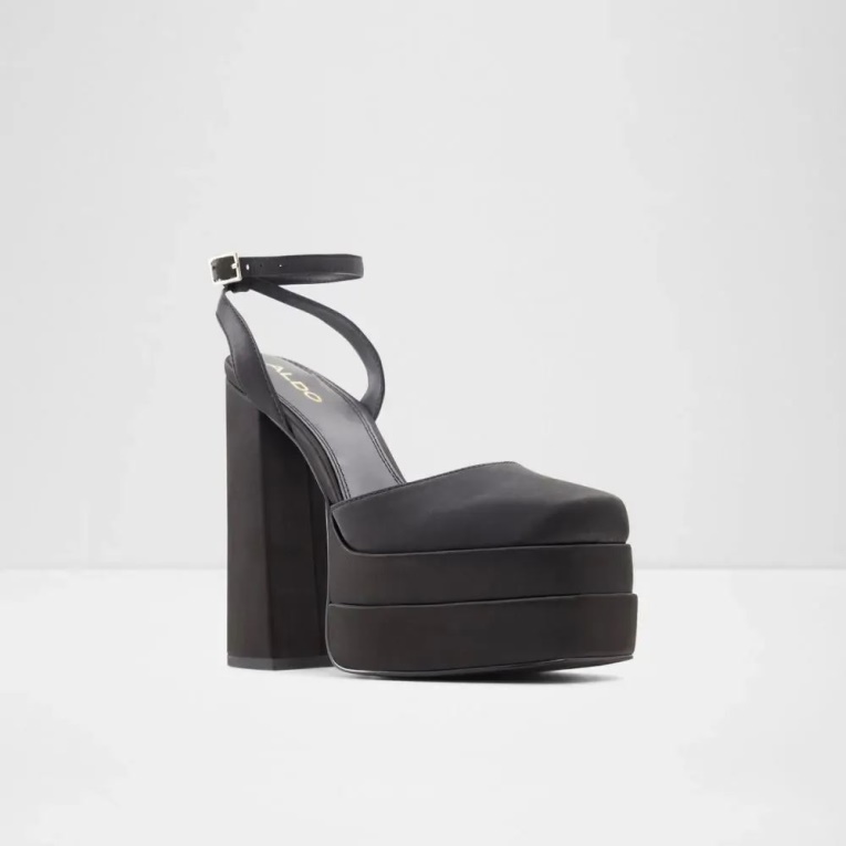 Tacón De Plataforma Con Correa Para El Tobillo De Mujer Aldo Black Fashion Kersaudy
