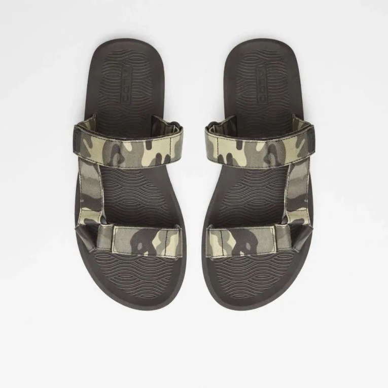 Aldo Fashion Keylar - Sandalias Planas Informales Para Hombre, Color Negro Abierto