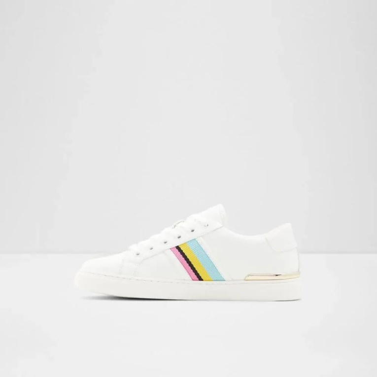 Zapatillas De Deporte Con Cordones De Mujer Kwena Blancas De Moda Aldo