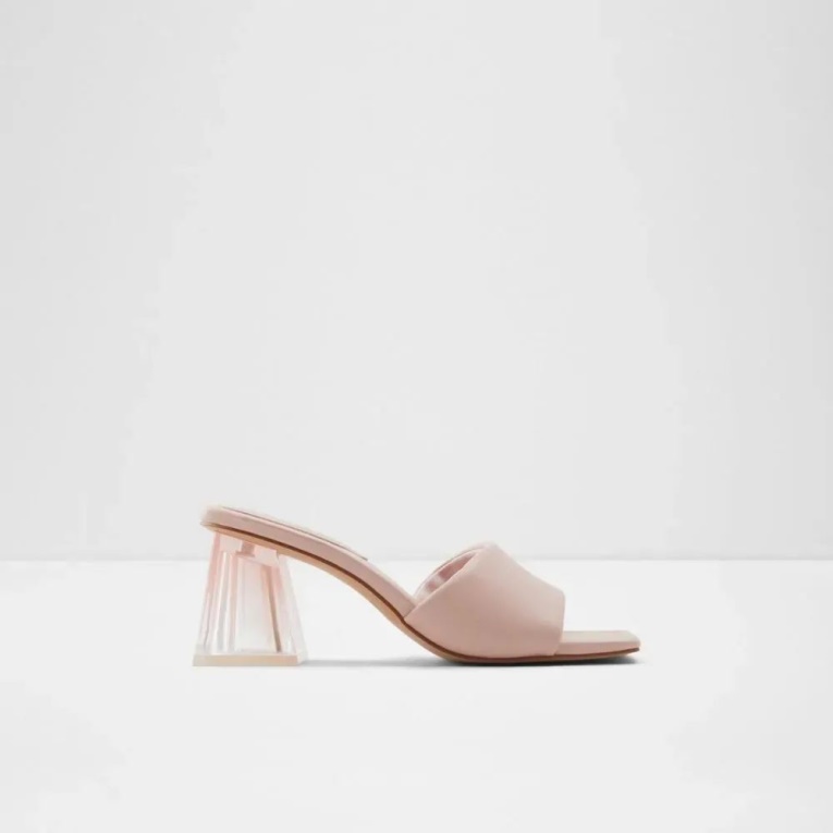 Sandalias De Tacón Sin Cordones De Mujer Kylah Rosa Claro Moda Aldo