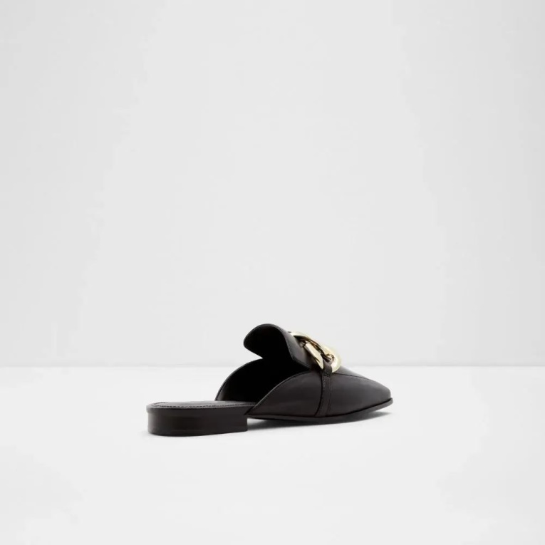 Mule Sin Cordones De Mujer Lamina De Aldo Fashion Negro