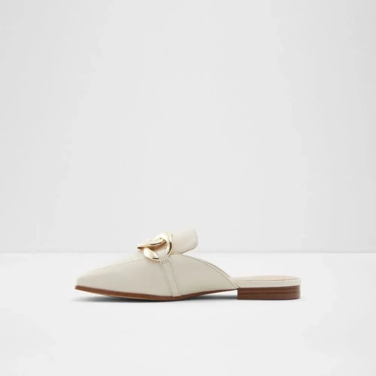 Mule Sin Cordones De Mujer De Lámina Blanca De Aldo Fashion Other