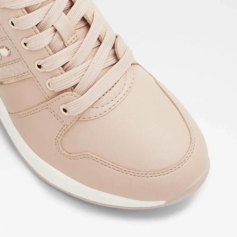 Zapatilla De Cuña De Mujer Aldo Larose De Moda Rosa Claro