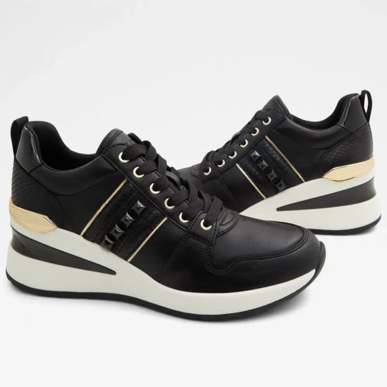 Zapatillas De Deporte De Cuña De Mujer Larose Negras De Moda Aldo
