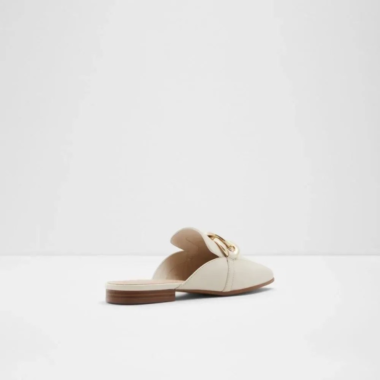 Mula Plana De Mujer Lamina Slip On Fashion Aldo Otro Blanco