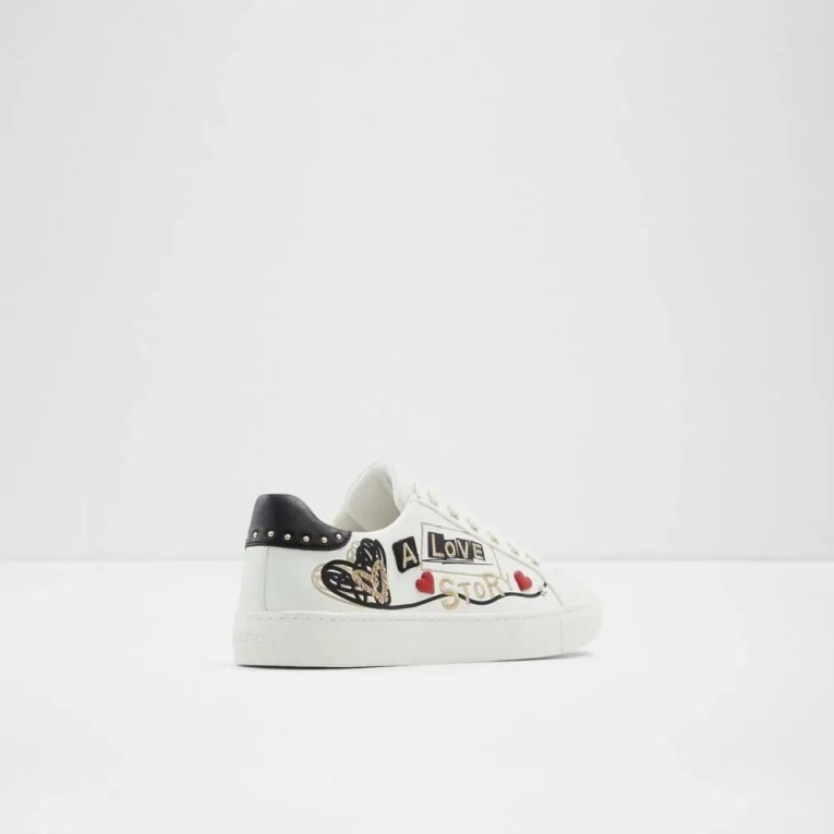 Blanco Zapatillas De Deporte Con Cordones De Mujer Aldo Lovestory