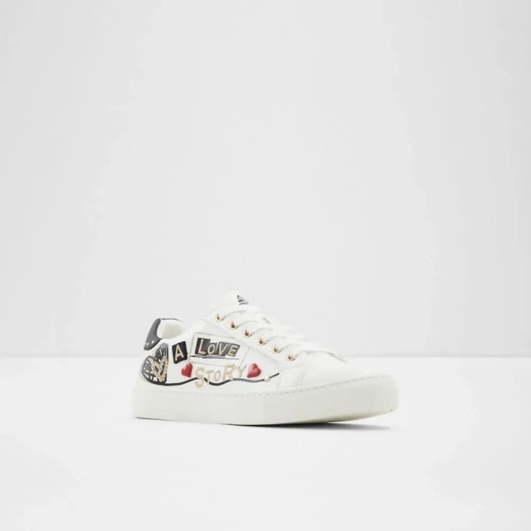 Blanco Zapatillas De Deporte Con Cordones De Mujer Aldo Lovestory