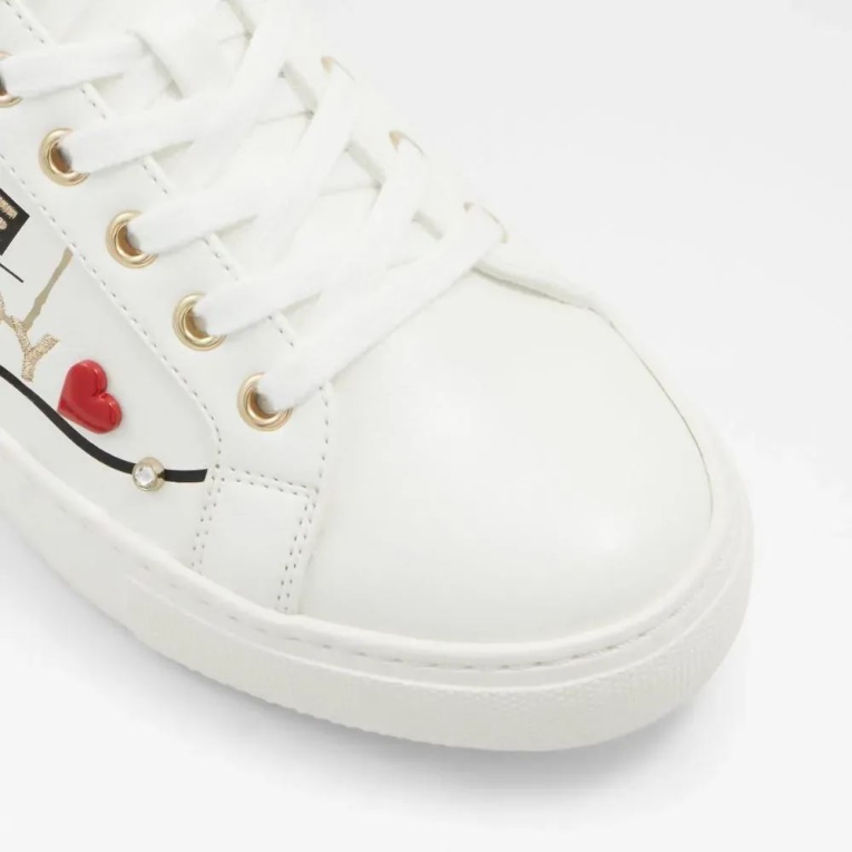 Blanco Zapatillas De Deporte Con Cordones De Mujer Aldo Lovestory