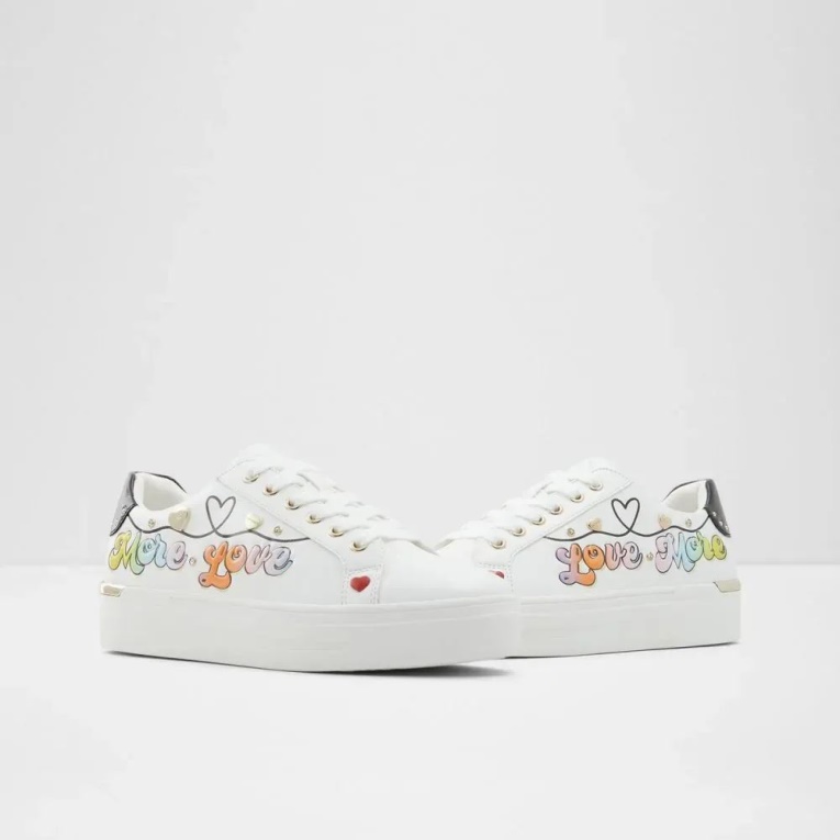 Blanco Multi Lovemore Zapatillas Bajas De Mujer Aldo Fashion